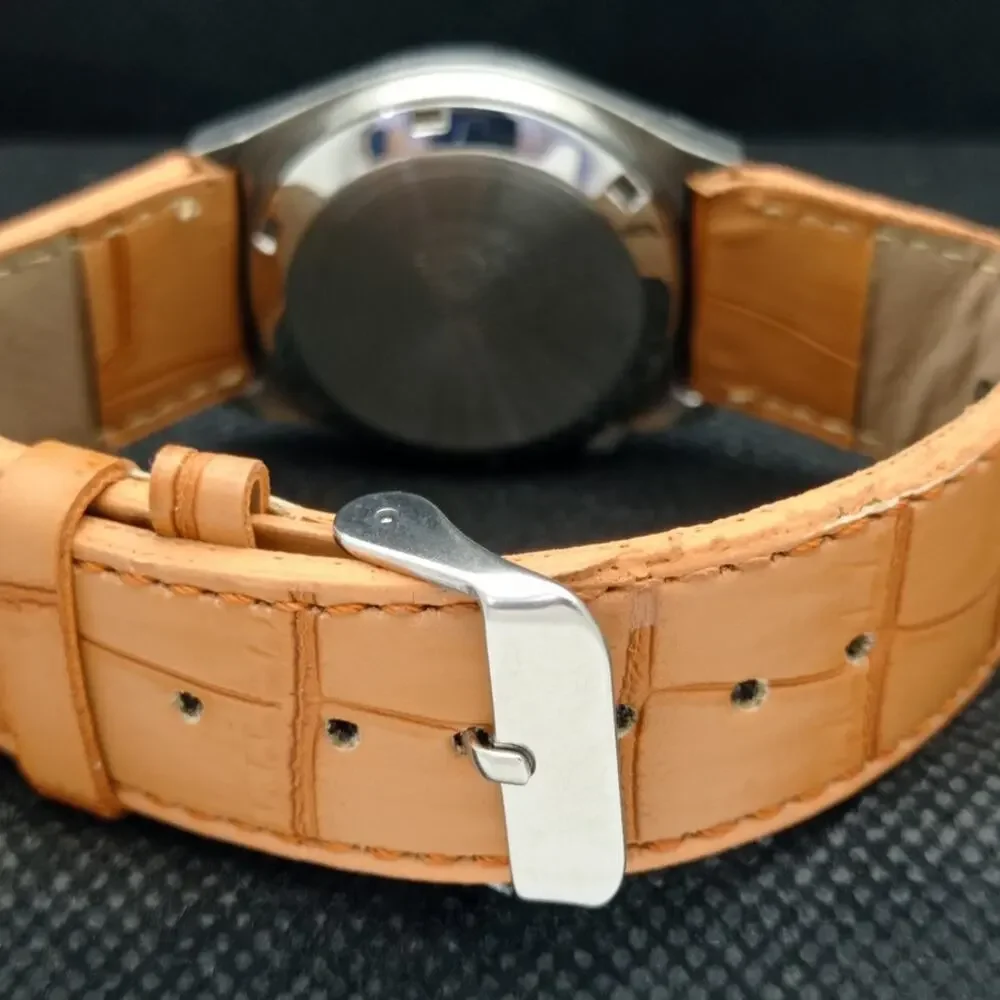 Vintage 1987 Citizen Automatic Mens Silver Watch W/daydate & Gold accents